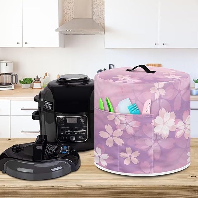 Cherry Blossoms Dust Cover Instant Pot Heavy Duty Waterproof Dust Pressure Cooker Cover Case for Instant Pot Pressure Cooker Instant Pot Appliance Covers Pressure Cooker Size M