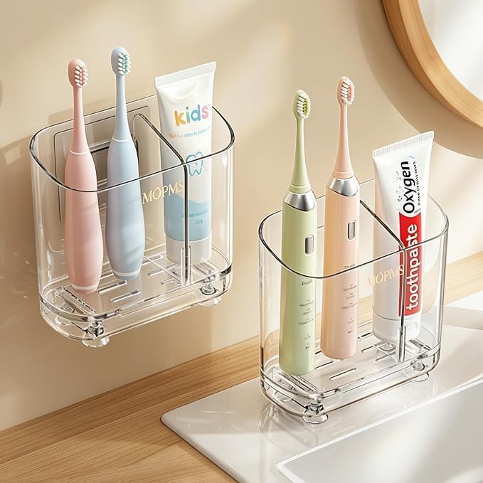 MOPMS Toothbrush Holders with Drainage by MOPMS