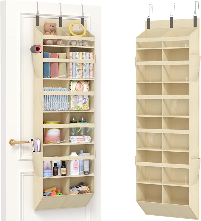 Lifewit 1 Pack Over the Door Organizer, 12 Section Clear Window Hanging Storage by Lifewit