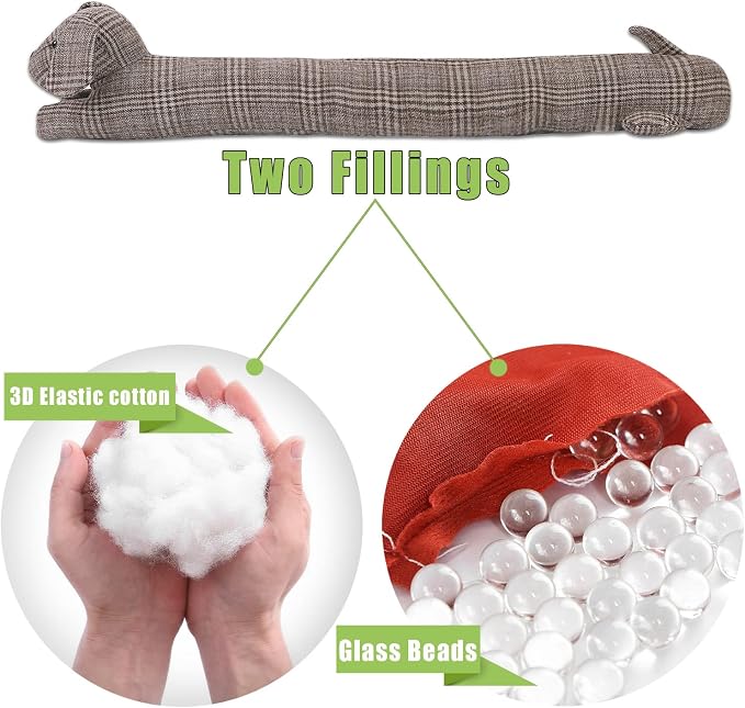 36 Inch Heavy Duty Under Door Draft Stopper, Cute Animals Shape Door & Window - Image 4