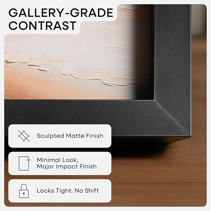 Homeforia 19.25x26.75 Black Puzzle Frame, High End Metal 19.25 x 26.75 Picture Frames without Mat, 26.75x19.25 Thin Poster Frame for Wall, 19.25by26.75 Puzzle Frame, Tempered Glass, Wall Kit, Set of 3