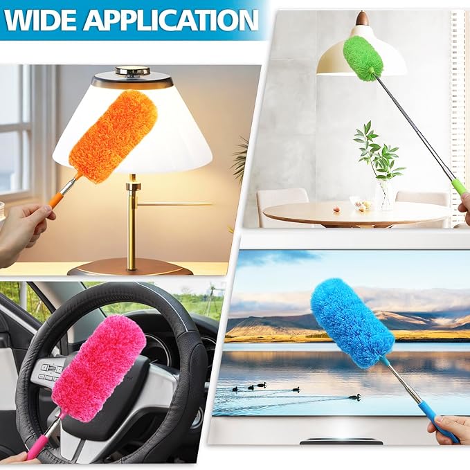 4 Pcs Washable Microfiber Feather Duster, - Image 5