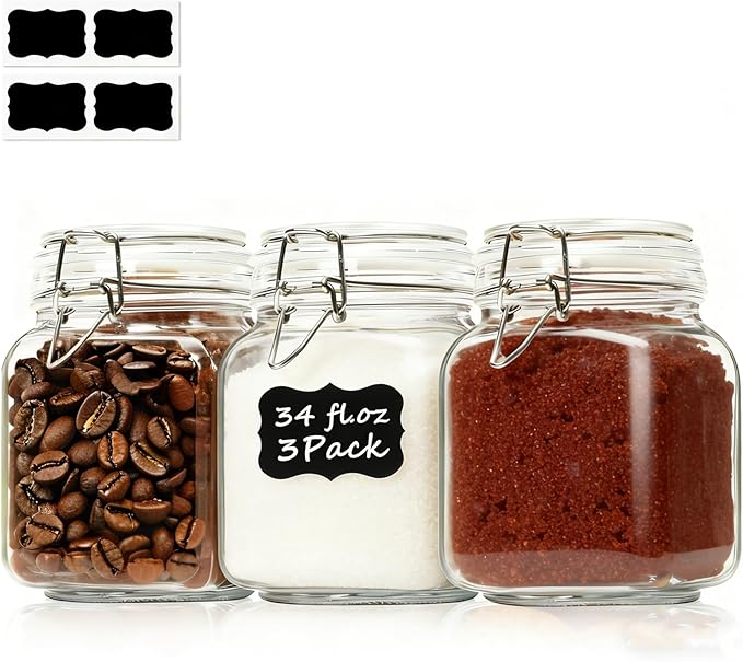 ComSaf Square Glass Pantry Jars by ComSaf