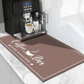 CooRug Fashion Coffee Mat, Dish Drying Mat 12" x 20" Brown | Hide Stain by CooRug
