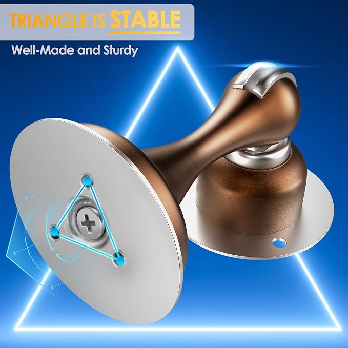 Door Stoppers Magnetic Door Catch, Stainless Steel Magnetic Door Stop 2 Pack - Image 7