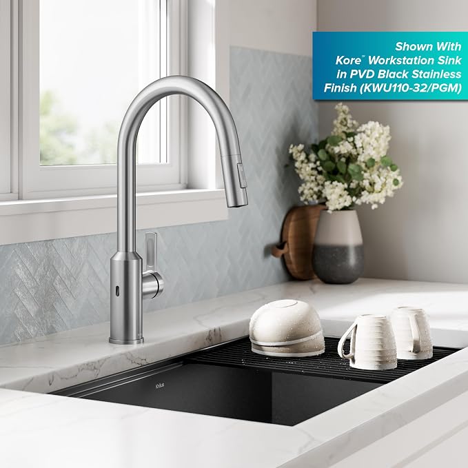 KRAUS Oletto Touchless Sensor Pull-Down Single Handle Kitchen Faucet in - Image 8