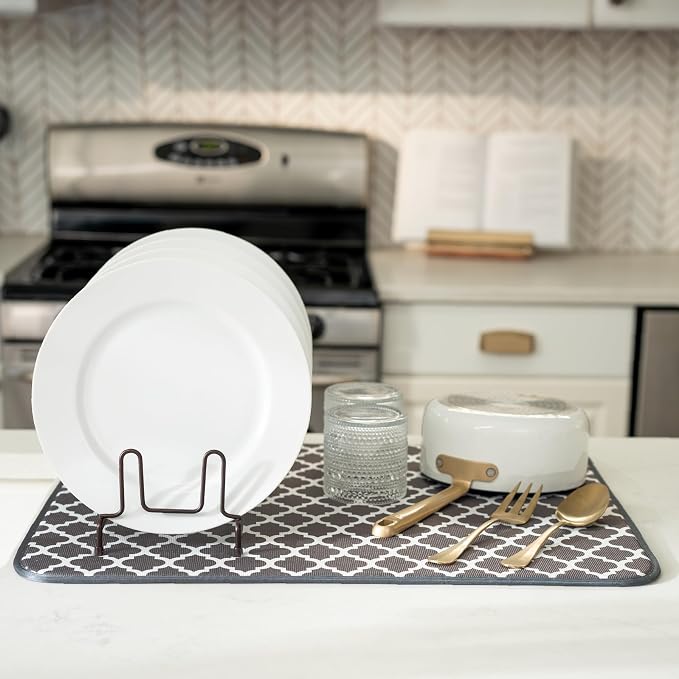 S&T INC. Dish Drying Mat, Extra Large Kitchen Counter Mat - Image 4