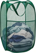 Larpur Pop Up Laundry Hamper Collapsible Mesh Clothes Basket, Dark Green by Larpur