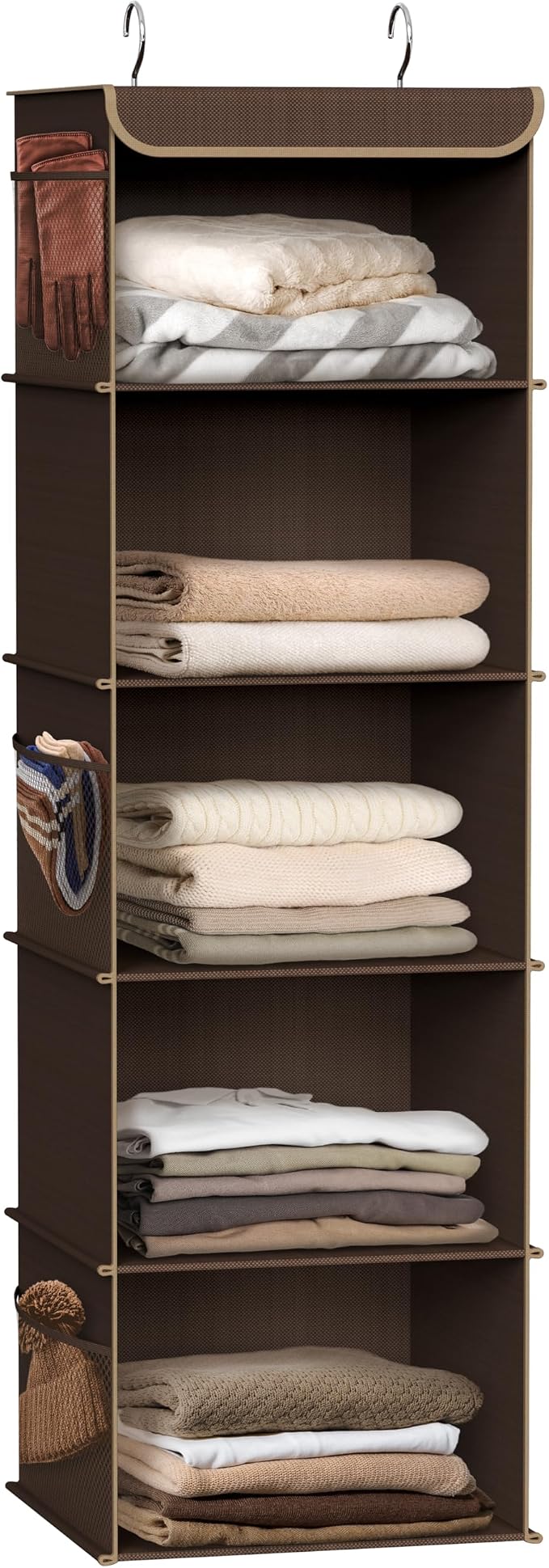 Simple Houseware 5 Shelf Hanging Closet Organizer, Top Support Metal Frame by SimpleHouseware