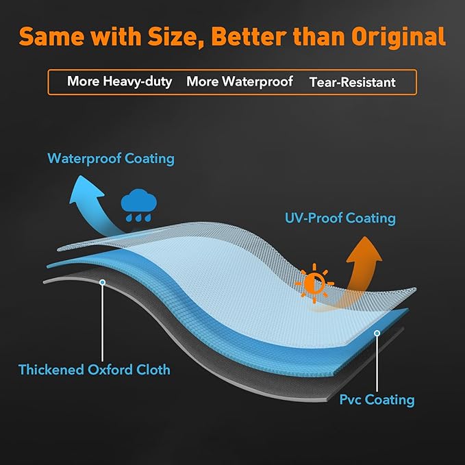 Heavy Duty 600D Polyester Cover compatible with Blackstone 36 inches 5482 Griddle Cooking Station with Hood,also compatible with Blackstone 28 inch XL,Outdoor Flat Top Gas Grill Cover with Straps
