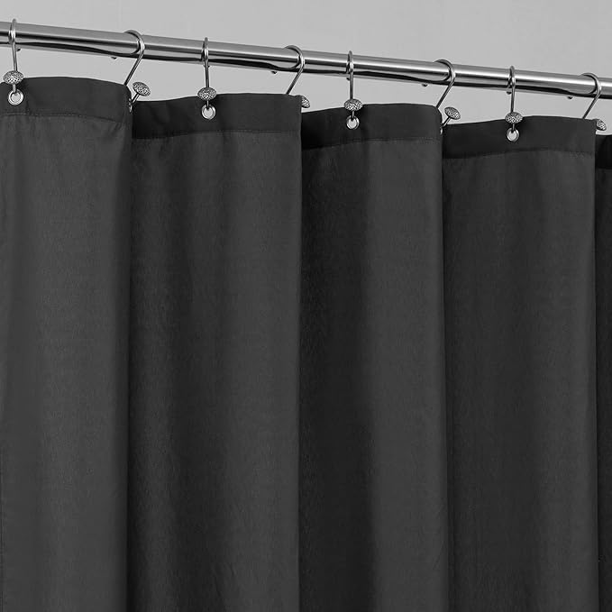 ALYVIA SPRING Waterproof Fabric Shower Curtain or Liner Black by ALYVIASPRING