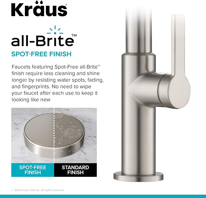 KRAUS Spot Free Stainless Steel Pull Down Kitchen Faucet KPF-2820SFS | - Image 4