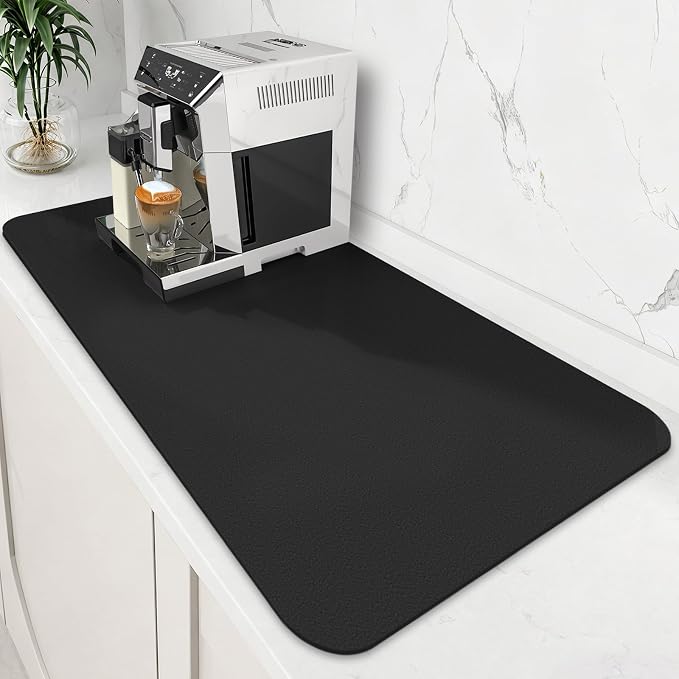 Coffee Mat Super Absorbent Dish Drying Mat Coffee Bar Mat 18"x 36" by WiseLife