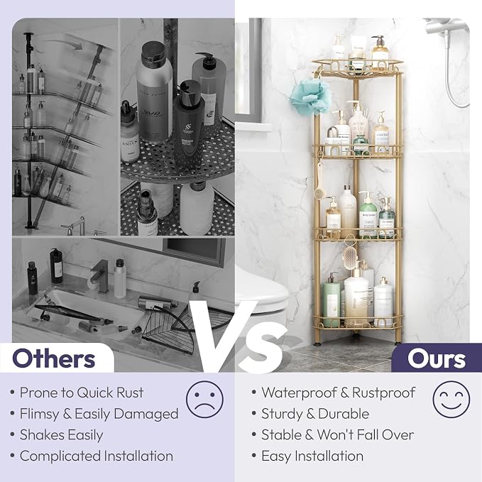 SWTYMIKI Standing Shower Caddy Corner - Image 2
