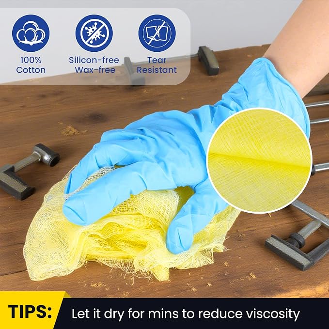 CAREGY 48Pcs Tack Cloth for Removing Dust from Woodworking |, Sanding Particles - Image 4