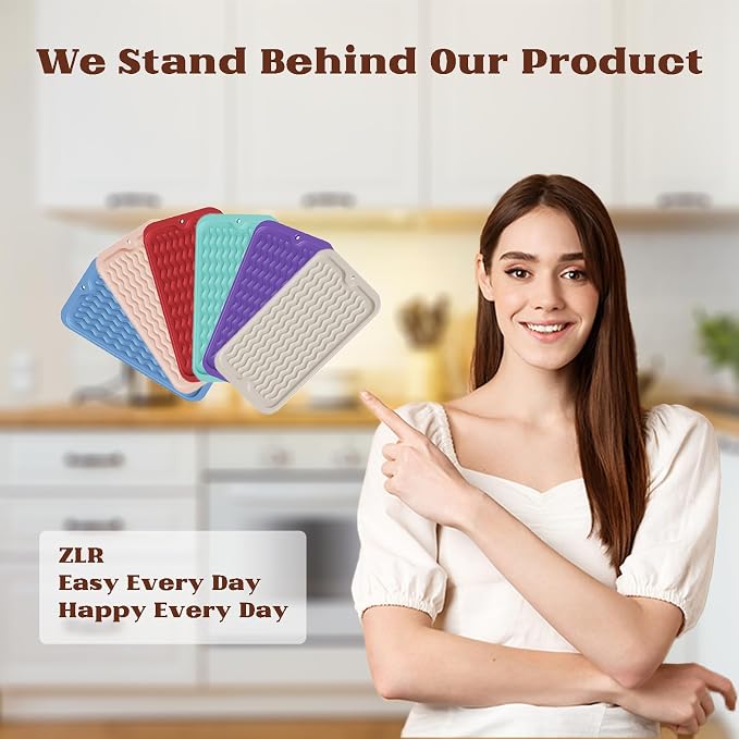 ZLR Silicone Sink Caddy & Sponge Holder, Dark Gray | Sink Organizer - Image 9