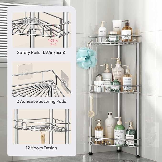 SWTYMIKI Standing Shower Caddy Corner - Image 4