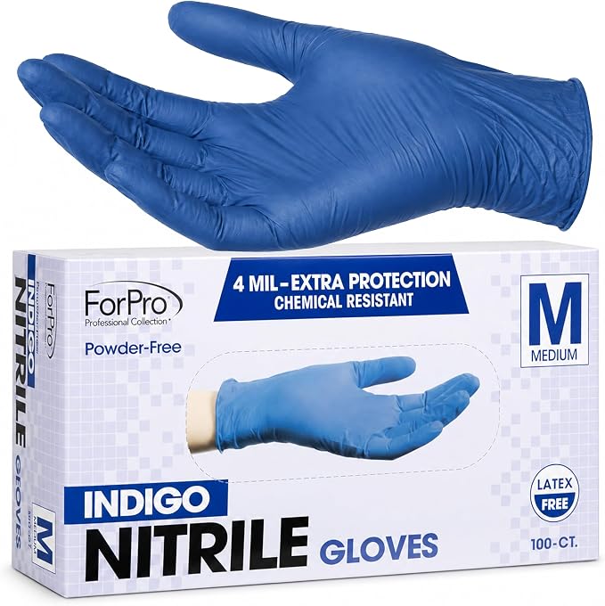 ForPro Disposable Nitrile Gloves, Chemical Resistant, Powder-Free, Latex-Free - Image 2