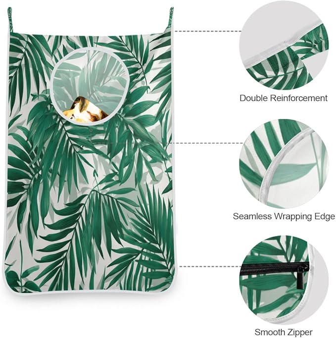 1PC Hanging Laundry Hamper Bag Over the Door Laundry Hamper Wall Hamper Large - Image 6