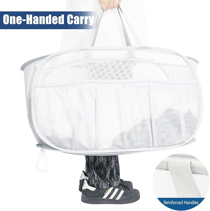 Collapsible Laundry Baskets, Upgrade Pop Up Laundry Hamper - Image 6