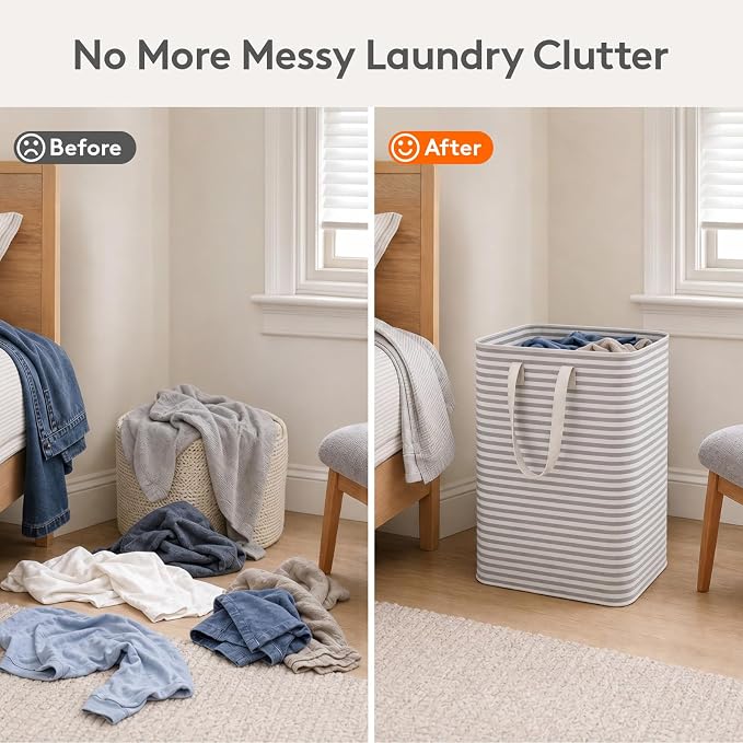 Lifewit 2 Pack Laundry Basket 80L Each, Collapsible Clothes Hamper - Image 3