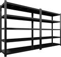 2PCS 47.2” W Metal Garage Shelving Units, 3000 LBS Storage Shelves Heavy Duty, 5 Tier Garage Shelf Rack, Adjustable Industrial Metal Shelving for Basement/Warehouse