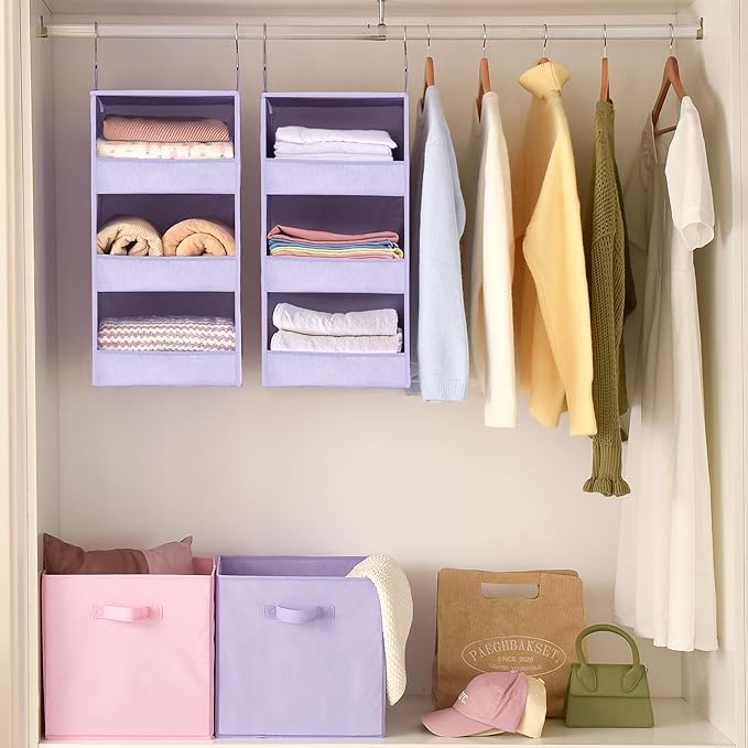 GRANNY SAYS 3-Shelf Hanging Closet Organizer, Foldable Storage, No-Sag Support - Image 7