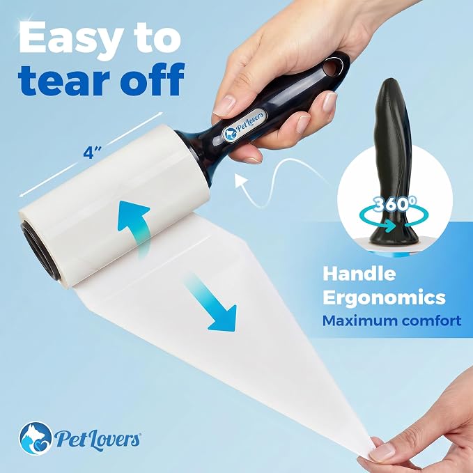PetLovers Extra Sticky Lint Roller Mega Value Set 500 Sheets - Image 6