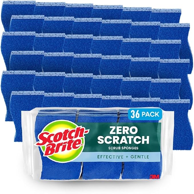 Scotch-Brite Zero Scratch Non-Scratch Scrub Sponges, 36 Pack | Sponges by Unknown