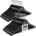 TOPIA HANGER Wooden Coat Hangers 30 Pack, 360° Swivel Hook, Smooth Finish by TOPIAHANGER