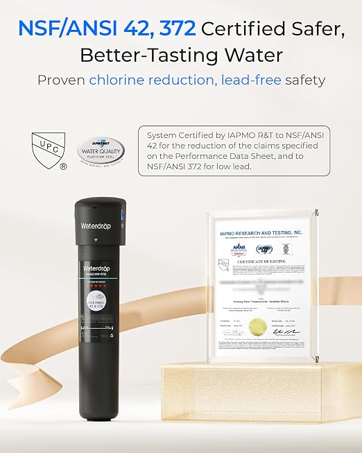 Waterdrop 15UA Under Sink Water Filter System, 19000 Gallons, 2 Years | Reduces - Image 4
