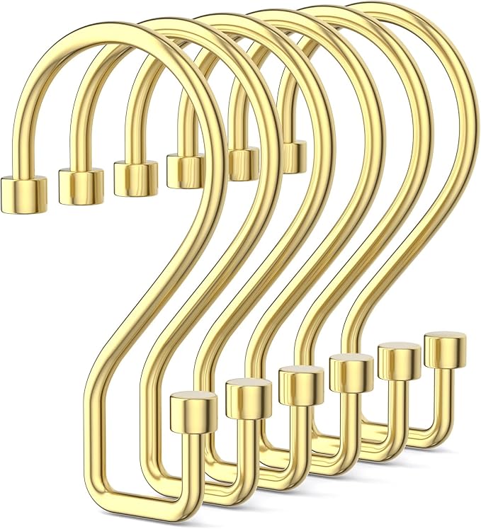 Goowin Shower Curtain Hooks, Rustproof Gold Shower Curtain Hooks, Kitchen by Goowin