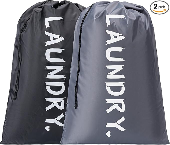 2 Pack Travel Laundry Bag, Extra Large Dirty Clothes Organizer by Unknown