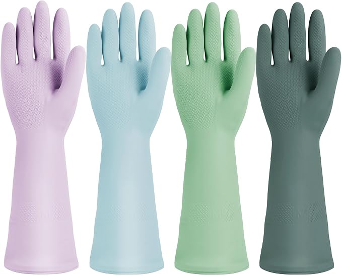 Jsocoah Cleaning Gloves for Dishwashing, 4/5 Pairs Reusable Kitchen Gloves for by Jsocoah