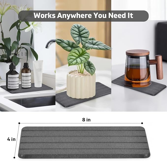 2 PCS Extra Large Stone Dish Drying Mat - Image 6
