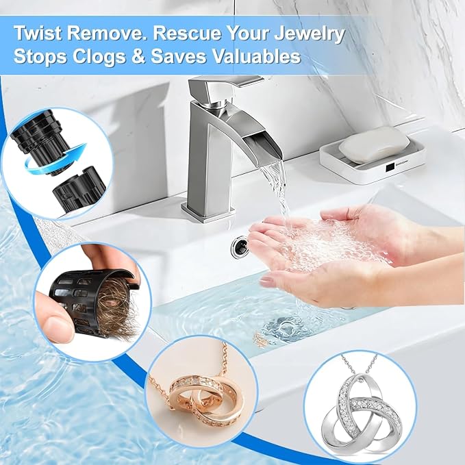 Bathroom Sink Stopper, Pop Up Drain Strainer - Image 7