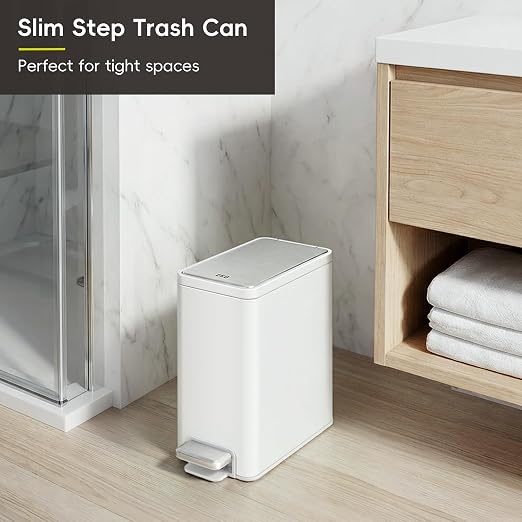EKO Slim Small Bathroom Trash Can - Image 4