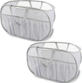 2 Pack Collapsible Laundry Baskets, Upgrade Pop Up Laundry Hamper by BATTOO