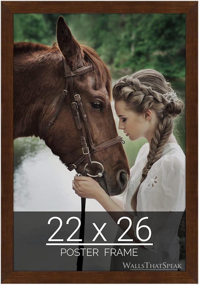 wallsthatspeak 22x26 Mocha Walnut Picture Frame for Puzzles Posters Photos or Artwork