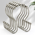 AmazerBath Shower Curtain Hooks, Shower Curtain Rings, Metal Nickel Shower by AmazerBath