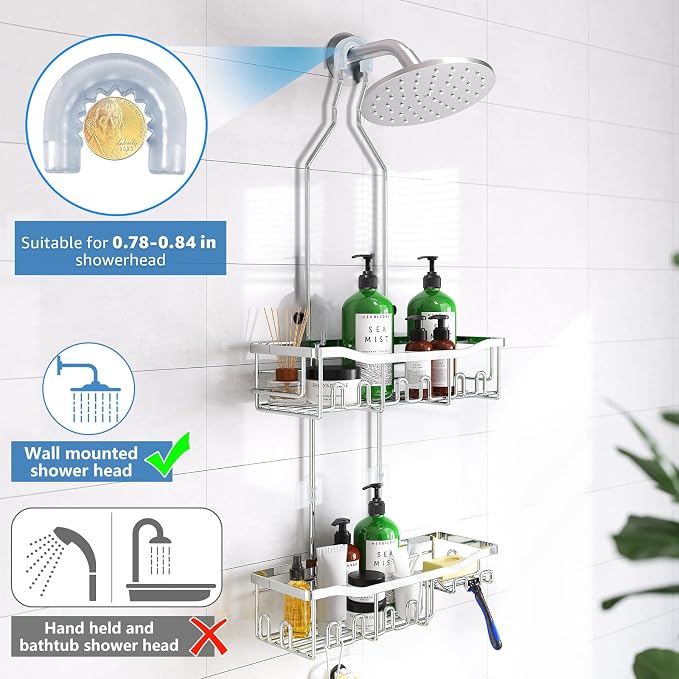 Upgraded Extended Length Shower Organizer - Image 5