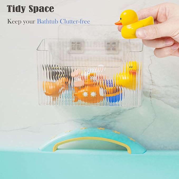 Lae Nuvole Adhesive Cabinet Door Organizer, 2 Pack Wall Shower Caddy - Image 3