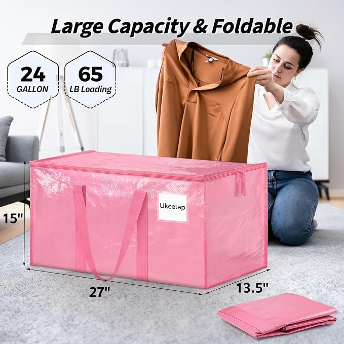 8 Pack Extra Large Clothes Storage Bins - Image 2