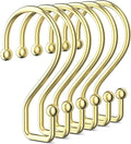 Goowin Metal Gold Shower Curtain Hooks Rings, S Shape Metal Shower Curtain by Goowin