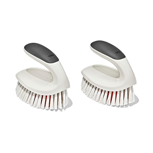 OXO Good Grips All-Purpose Scrub Brush – 2-Pack, Crevice Cleaning, Bathroom by OXO