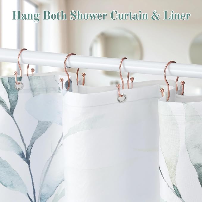 Shower Curtain Hooks, Stainless Steel Shower Curtain Hangers, Metal Shower - Image 6