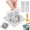 25 Pack Square Disposable Shower Drain Hair Catcher Stickers | Waterproof by SANBIAOPEN