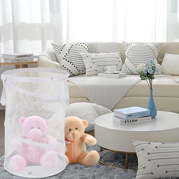 BATTOO Collapsible Laundry Basket Foldable Mesh Pop Up Hamper - Image 6