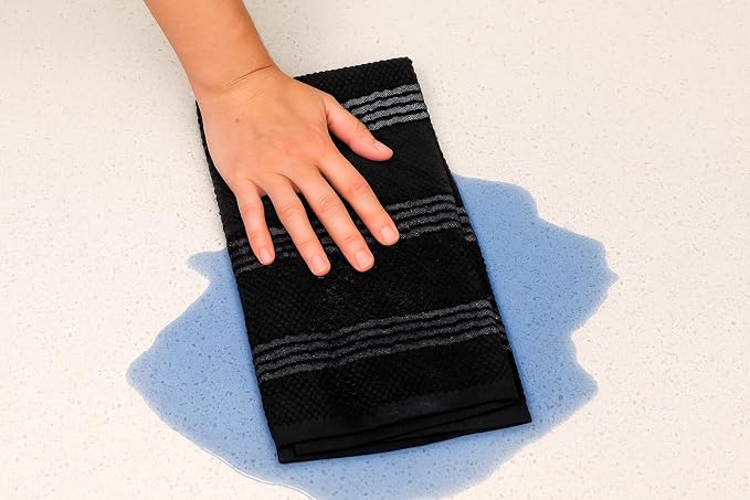 Serafina Home Black Kitchen Hand Dish Towels: Oversized 18" x 28", 100% Cotton - Image 7