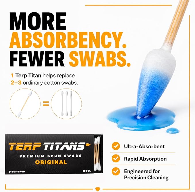 TerpTitans Original – Bamboo Cotton Swabs | Dual-Tip: Spiral - Image 2